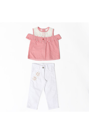 Nanica 2-5 Age Girl Blouse Pants Set  222607
